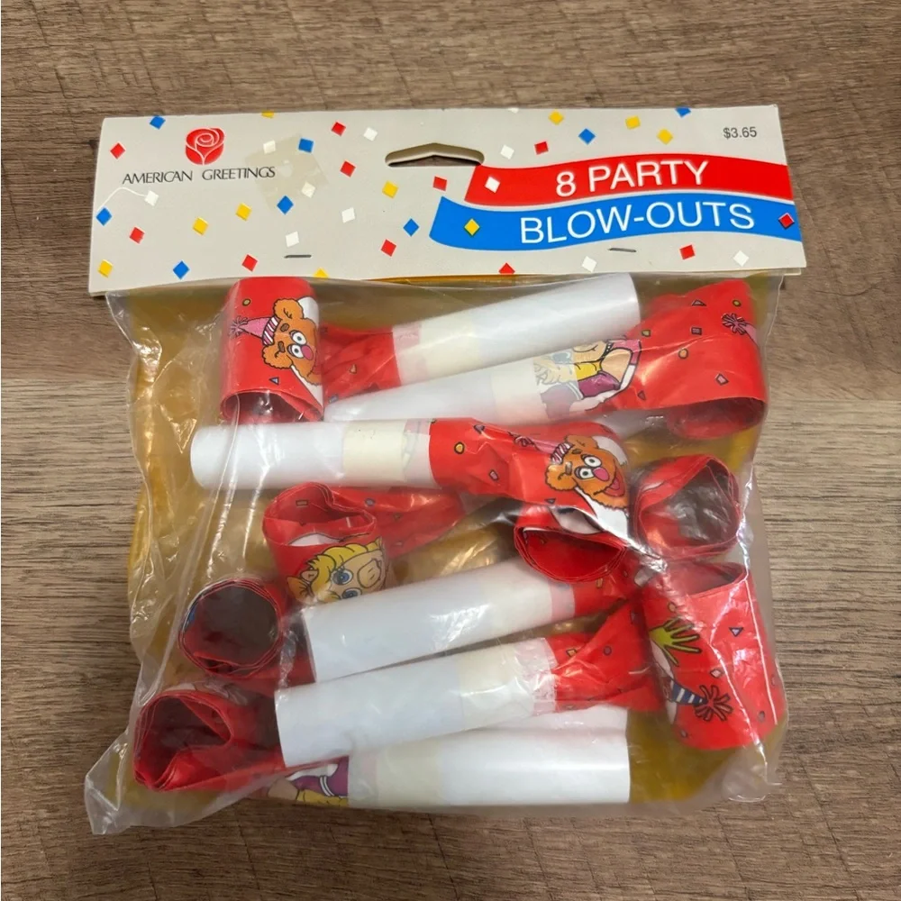Vintage American Greetings The Muppets Party Blow-Out Favors Pack of 8 Fozzie